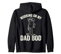 Working On My Dad BOD Funny Frog Cowboy Dad Humor Sudadera con Capucha