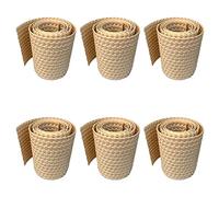 workingHOUSE Valla Ocultación Jardín Polirratán 255x19cm, 6x Beige | Cinta ocultación valla, pack 6 rollos + 36 clips