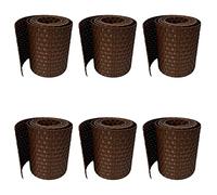 workingHOUSE Valla Ocultación Jardín Polirratán 255x19cm, 6x Marrón Claro | Cinta ocultación valla, pack 6 rollos + 36 clips