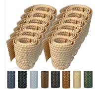 workingHOUSE Vallas para el Jardín - Tiras de privacidad de Polirratán para Mallas de Alambre - Rollo Aislante para el Balcones y Jardines 19 x 250 cm (12x Beige)