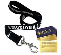 WORKINGSERVICEDOG.COM Correa de apoyo emocional para perro, gran identificación con o sin un chaleco animal de apoyo emocional, incluye cinco tarjetas de información de la ESA