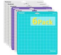 Worklion Alfombrilla de corte de 12 x 12 pulgadas compatible con Silhouette Cameo 4/5/3/2/1 Variedad de alfombrillas adhesivas para corte de acolchado (4 agarres estándar, 1 agarre ligero, 1 agarre