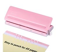 WORKLION Perforadora ajustable de 6 agujeros: perforadora de metal de seis agujeros para planificadores y carpetas de 6 anillas con capacidad de 6 hojas para tamaño A4, A5, A6, personal, bolsillo