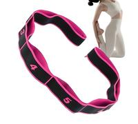 Workout Bands - 8-Section Numbered Elastic Stretching Strap, Resistance Bands For Strength Training, Muscle Building and Flexibility For Women Men Home Gym Yoga Pilates Full Body