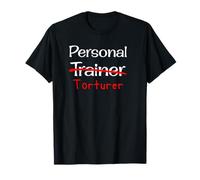 Workout & Gym Wear Camiseta de gimnasio divertida de Torturer Personal Trainer Camiseta Hombre S Black