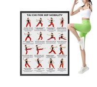 Workout Poster - Full Body Motivational Guide, 12*8in Exercise Routine Wall Chart, Home Gym Stretching Fitness Poster, Dorm Office Apartment Bedroom Living Room Decor for Daily Training Motivation