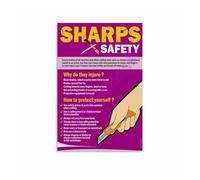 Workplace Hazard Poster Safe Handling of Sharps and Needles Canvas Print for Industrial Clinic Wall(Framed,08x12inch(20x30cm))