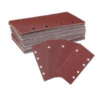 WORKPRO 100-piezas Hojas de Lija 93 * 185mm, Papel de Lija Grano 40、60、80、120, para Madera y Metal, Accesorioa para Lijadora Orbital