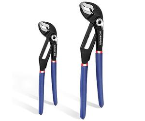 WORKPRO 2 piezas- Alicates Extensible, Alicate de Pico de Loro con Ranura Curvada, Liberación Rápida