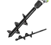 WORKPRO 2-Piezas Broca Espiral de Jardín para Taladro, Excavadora de Suelo tipo Barrena, Ideal para Plantar, 8 x 30 cm & 4 x 22 cm