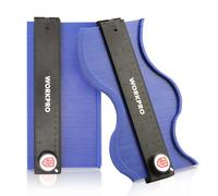 WORKPRO 2 Piezas Calibrador de Contornos con Bloqueo 25 cm, Perfilómetro Conectable con Sistema de Bloqueo, Copiador de Formas Irregulares Preciso, Medidor de Formas para Carpintería