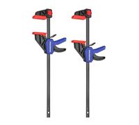 WORKPRO 2 Piezas Sargento de Barra 305 mm, Abrazadera de Barra, Set de Sargentos para Carpintería Madera, Fuerza de Sujeción 68 kg, Acero y Nylon para una Fijación Precisa