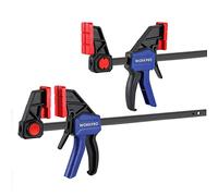 WORKPRO 2 Piezas Sargento de Barra 305mm, Abrazadera de Barra, Set de Sargentos para Carpintería Madera, Fuerza de Sujeción 136 kg, Acero y Nylon para una Fijación Precisa