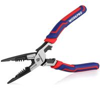 WORKPRO Alicate Punta Larga 7 en 1, Pelacables y Corte, Cr-V