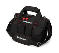 WORKPRO Bolsa de Herramientas 30 x 18 x 20 cm, Bolsa de Transportse Universal, 7 Bolsillos Exteriores, Amplia Apertura de Cremallera, Correa de Hombro Ajustable, para Almacenamiento de Herramientas