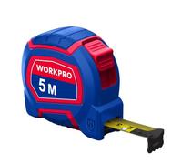 WORKPRO Cinta métrica de plástico con bloqueo inferior de 5 m, 19 mm, 12,5 x 8 x 8 cm