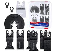 WORKPRO Cuchillas Sierra Oscilante 10 Piezas, Accesorios Corte Universal | Juego de Hojas para Sierra Oscilante Multifunción para Cortar Madera, Clavos y Metal con Diferentes Aplicaciones