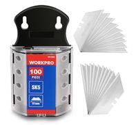WORKPRO Cuchillas SK5 para Cúter 100 Piezas | Hojas De Recambio Para Cutter Profesional, Acero SK5, Corte Preciso Y Larga Duración