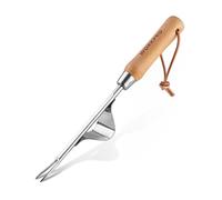 WORKPRO Desherbador Manual de Acero Inoxidable, Extractor de Malas Hierbas con Mango de Madera Ergonómico, Herramienta Quitahierbas para Jardín, para Quitar Dientes de León, Cardos y Otras Malezas