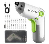 WORKPRO Destornillador Eléctrico 3,6V, Juego Inalámbrico con Puntas Cr-V