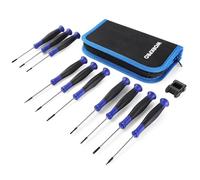WORKPRO Destornilladores de Precisión 10-piezas, Destornilladores con Puntas Magnéticas, Juego de Destornilladores con Magnetizador y Bolso, Punta Phillip, Plana y Torx, para Bricolaje y Reparación