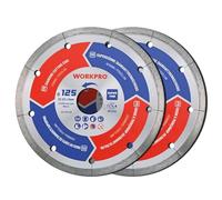 WORKPRO Disco de Diamante Ultrafino 125mm, Disco de Corte Ultrafino para Porcelanico Cerámica, Sierra de Diamante para Corte en Seco y Húmedo de Cerámica y Azulejos, Corte Preciso