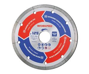 WORKPRO Disco de Diamante Ultrafino 125mm, Disco de Corte Ultrafino para Porcelanico Cerámica, Sierra de Diamante para Corte en Seco y Húmedo de Cerámica y Azulejos, Corte Preciso, Máx. 12250RPM