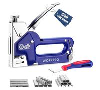 WORKPRO Grapadora Manual 3 en 1 de Acero, Clavadora Multifuncional