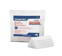 WORKPRO, Juego de 100 barras de pegamento en caliente, 100 x 11 mm, barras de pegamento transparentes universales para pistola de pegamento termofusible, ideal para bricolaje, artesanías, ocio