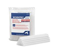 WORKPRO, Juego de 100 barras de pegamento en caliente, 200 x 11 mm, barras de pegamento transparentes universales para pistola de pegamento termofusible, ideal para bricolaje, artesanías, ocio