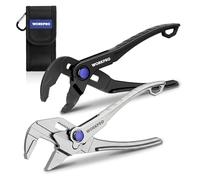 WORKPRO Juego de 2 Mini Alicate Pico de Loro y Alicate Llave de 100 mm
