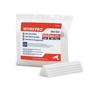 WORKPRO, Juego de 200 barras de pegamento en caliente, 100 x 7 mm, barras de pegamento transparentes universales para pistola de pegamento termofusible, ideal para bricolaje, artesanías, ocio