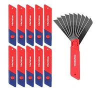 WORKPRO Juego de Cuchillas Cutter, 100 Piezas Hojas para Cuter Profesional a Presión de 8 Segmentos, Cuchillas de Repuesto SK5, 0,5 mm de Grosor y 18 mm de Ancho con Caja