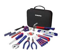 WORKPRO Juego de Herramientas Básicas 100 Piezas con Bolsa | Kit de Herramientas Manuales para Hogar, Reparaciones Diarias, Bricolaje y Mantenimiento