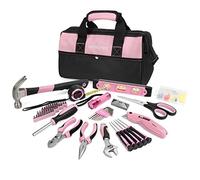 WORKPRO Juego de Herramientas Rosa 106 Piezas con Bolsa | Kit de Herramientas Manuales para Hogar, Reparaciones Diarias, Bricolaje y Mantenimiento