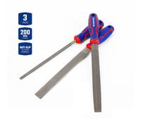 WORKPRO Juego de limas de 3 piezas, tamaño 200 mm, herramienta de alta calidad para reparación y trabajos abrasivos
