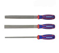 WORKPRO Juego de limas de 3 piezas, tamaño 200 mm, herramienta de alta calidad para reparación y trabajos abrasivos