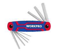 Workpro juego de llaves allen plegable 8 piezas