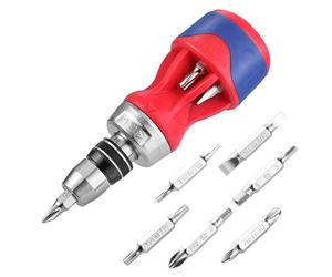 WORKPRO Mini Destornillador de Carraca, Juego de Destornilladores Magnéticos 12 en 1, Destornillador Multifuncional con Puntas de Acero S2, para Reparaciones y Trabajo en Casa
