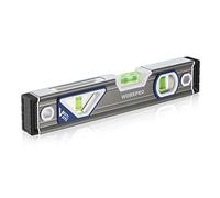 WORKPRO Nivel de Burbuja Torpedo 254mm, Aluminio 45°/90°/180°