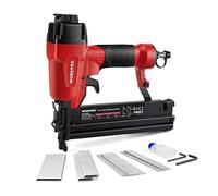 WORKPRO Pistola Clavos Neumática 18GA 2 en 1 con Clavos y Grapas | Clavadora de Aire Comprimido Compatible con Clavos 15-50mm y Grapas 15-40mm para Bricolaje
