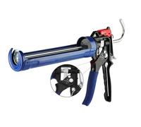 WORKPRO Pistola de calafateo de silicona de metal con 2 modos de relación de empuje, transmisión de fuerza 9:1 y 18:1, pistola de cartucho para cartuchos de silicona y adhesivo de 295 ml