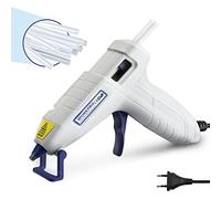 WORKPRO Pistola de Pegamento Caliente 10W Pistola Silicona Caliente, 7mm x 100mm,20 Barras de Pegamento Caliente, Mini Pistola de Silicona para DIY, Reparaciones, Madera, Oficinas.