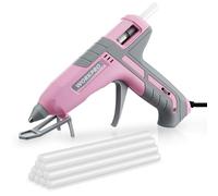 WORKPRO Psitola de Silicona Caliente, 60/100W Pistola de Pegamento con 10 Barras de Pegamento Caliente, Pistola de Encolar de 2 Modos de Calentamiento Rápido, para Bricolaje y Reparaciones