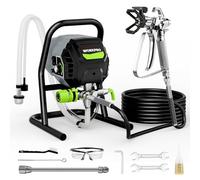 WORKPRO Pulverizador de Pintura Airless Eléctrico 700W, Máquina de Pintar con 3 Niveles de Presión Ajustables, Caudal 1,2 L/min, Máx. 200 Bar, para Uso Doméstico, Jardín e Industrial