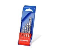 WORKPRO Set de brocas para metal 2, 3, 4, 5, 6 y 8 mm — 6 piezas