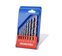 Workpro Set de Brocas 3, 4, 5, 6, 7, 8, 9 y 10 mm Metal 8 Piezas - Marca EAN: 6914280027180