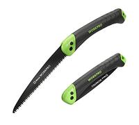 WORKPRO Sierra Podar Plegable Hoja Bi-material D6A M2 Bloqueo Seguro | Agarre Suave y Diseño Seguro para Cortar Madera, Ramas y Realizar Trabajos Cómodos de Jardinería