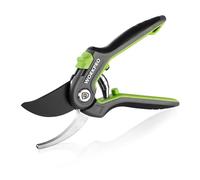 WORKPRO Tijera de Podar 210mm, Tijeras de Podar Bypass Profesionales con Hoja SK5, Tijeras Curva Corte de 19mm, Herramienta de Jardín, Ideal para Injertar, Podar, Tijeras de Podar para Jardinería