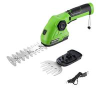 WORKPRO Tijeras Cortacésped y Arreglasetos 2 En 1 7,2V con Batería 2Ah | Herramienta de Jardín Inalámbrica con 2 Cuchillas para Cortar Césped y Setos con Anchos de Corte Diferentes